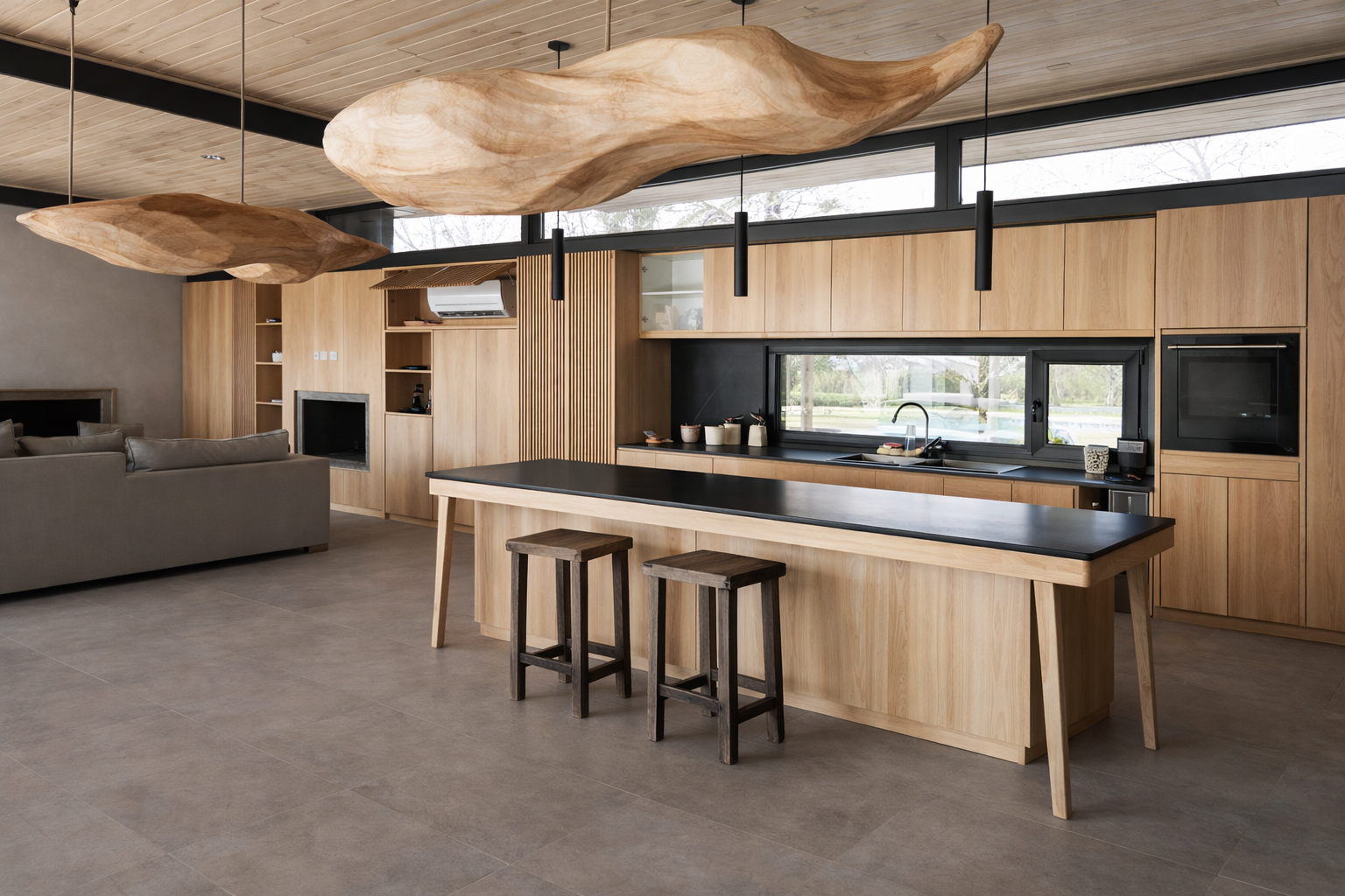 Cocina y living a medida